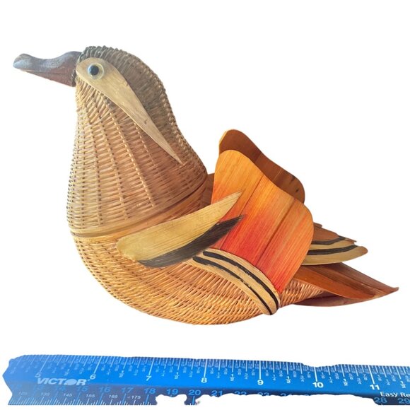 Shanghai Handicrafts Duck Basket Rattan Bamboo Storage Vintage Collectible Gift - Picture 14 of 14